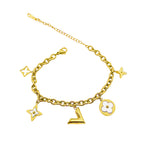 Pink Stainless Steel Chain Bracelet For Women Bulk
