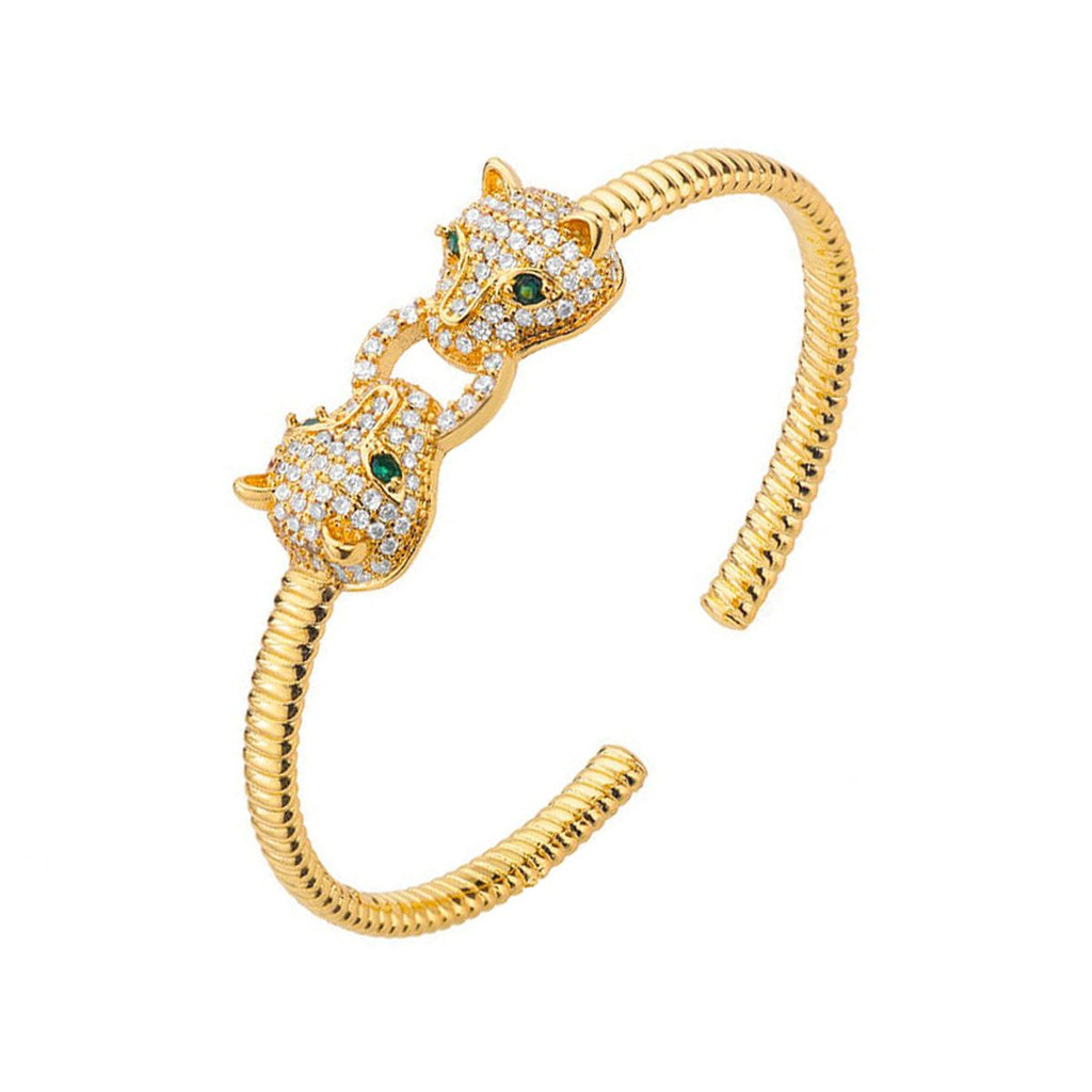 Panther Gold American Diamond Adjustable Cuff Kada Women Bulk