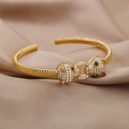 Panther Gold American Diamond Adjustable Cuff Kada Women Bulk