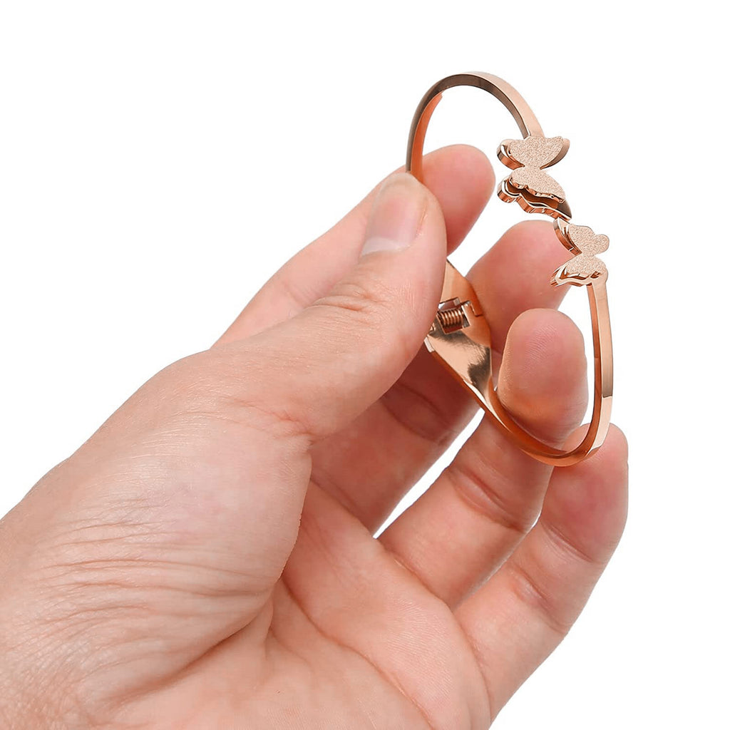 Butterfly Rose Gold Openable Kada For Women Bulk