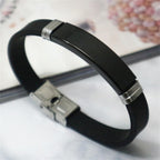 Customized Personalised Letter Engraved Id Wrist Band Bracelet Bulk