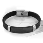 Customized Personalised Letter Engraved Id Wrist Band Bracelet Bulk