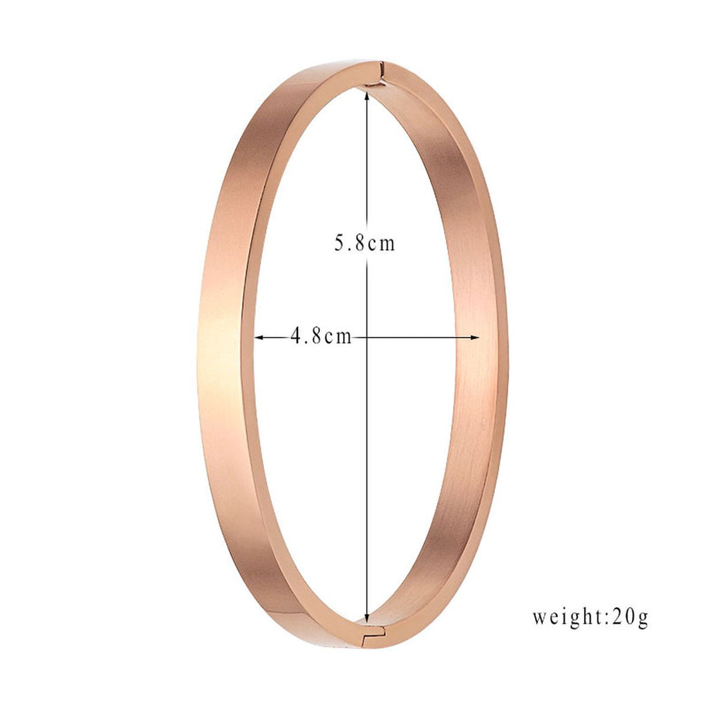 Classic Glossy 316L Surgical Stainless Steel Openable Bangle Bracelet