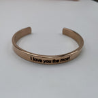 8Mm Stainless Steel Letter Engraved Silver Bangle Cuff Bulk