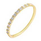 Copper Gold Baguette Cubic Zirconia Crystal Bangle Cuff Kada Bulk