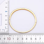 Copper Gold Baguette Cubic Zirconia Crystal Bangle Cuff Kada Bulk