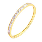 Baguettes American Diamonds Crystal Gold Copper Cuff Kada Bangle Bulk