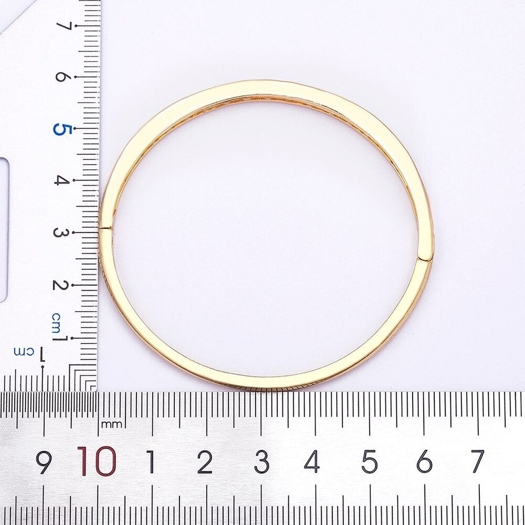 Baguettes American Diamonds Crystal Gold Copper Cuff Kada Bangle Bulk