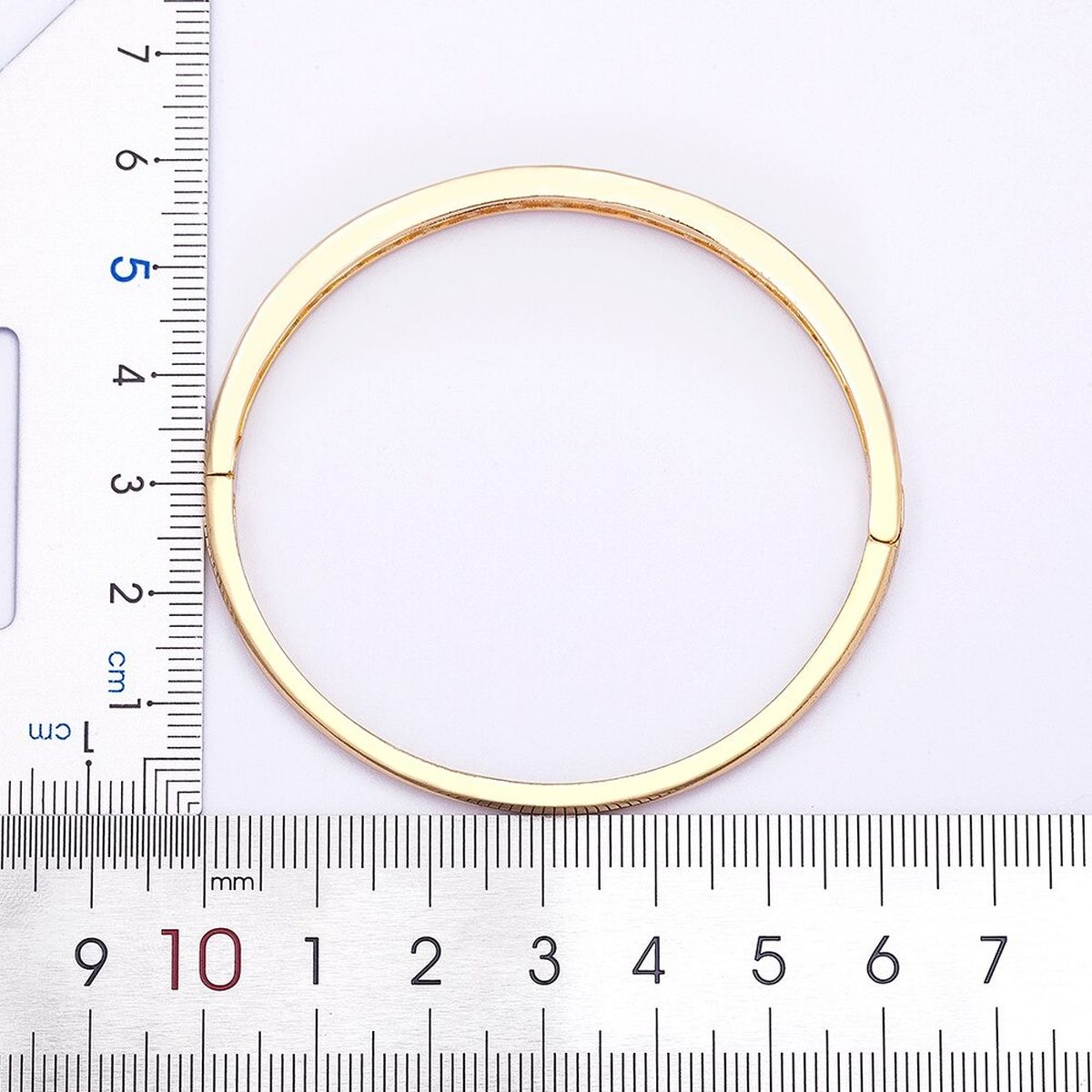 Baguettes American Diamonds Crystal Gold Copper Cuff Kada Bangle Bulk