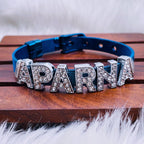 Personalised Name Alphabet Initial Letter Stainless Steel Rhinestone Bracelet