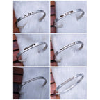 5mm Matte Finish 316 Surgical Stainless Steel Customized Personalised Laser Engraved Free Size Cuff Kada Bangle Bracelet Unisex
