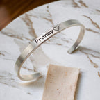 5mm Matte Finish 316 Surgical Stainless Steel Customized Personalised Laser Engraved Free Size Cuff Kada Bangle Bracelet Unisex