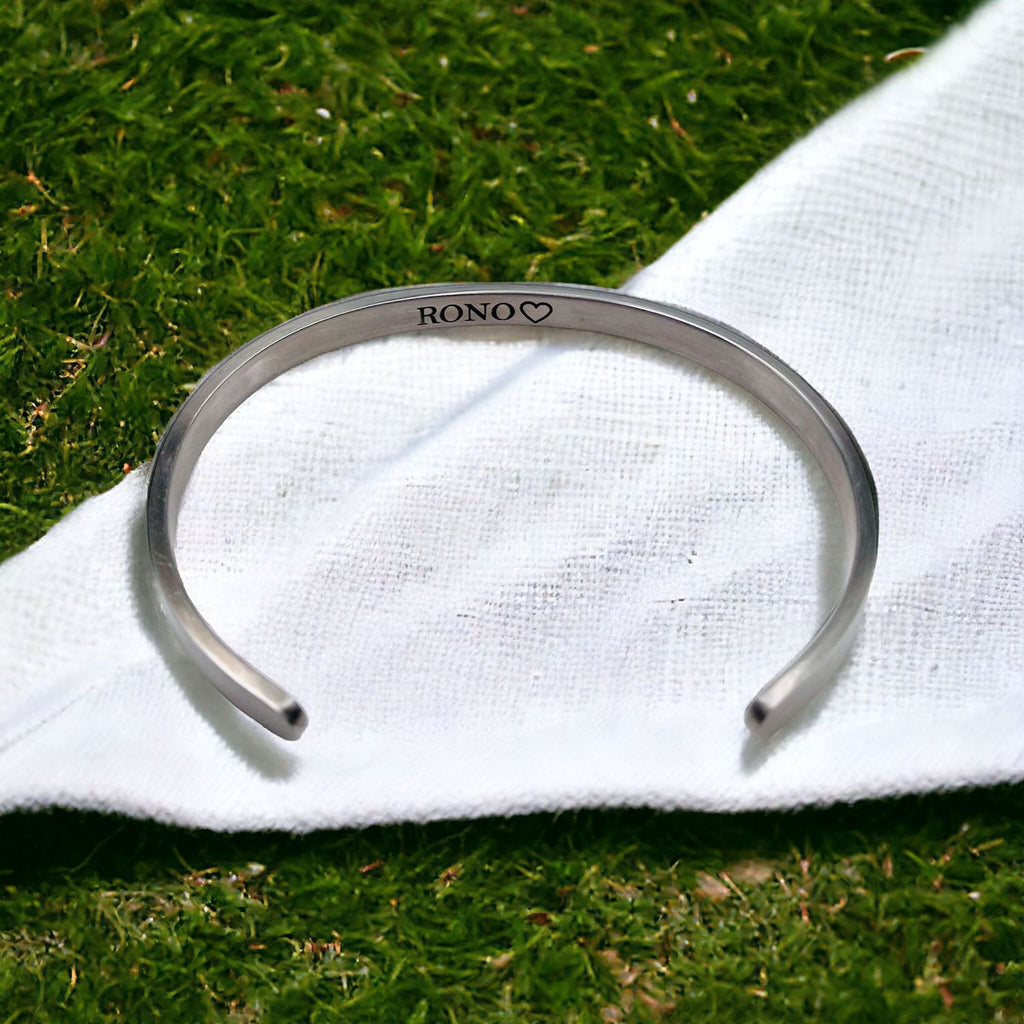 5mm Matte Finish 316 Surgical Stainless Steel Customized Personalised Laser Engraved Free Size Cuff Kada Bangle Bracelet Unisex