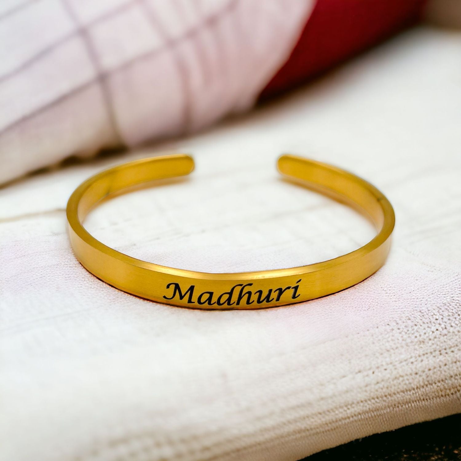 5mm Matte Finish 316 Surgical Stainless Steel Customized Personalised Laser Engraved Free Size Cuff Kada Bangle Bracelet Unisex