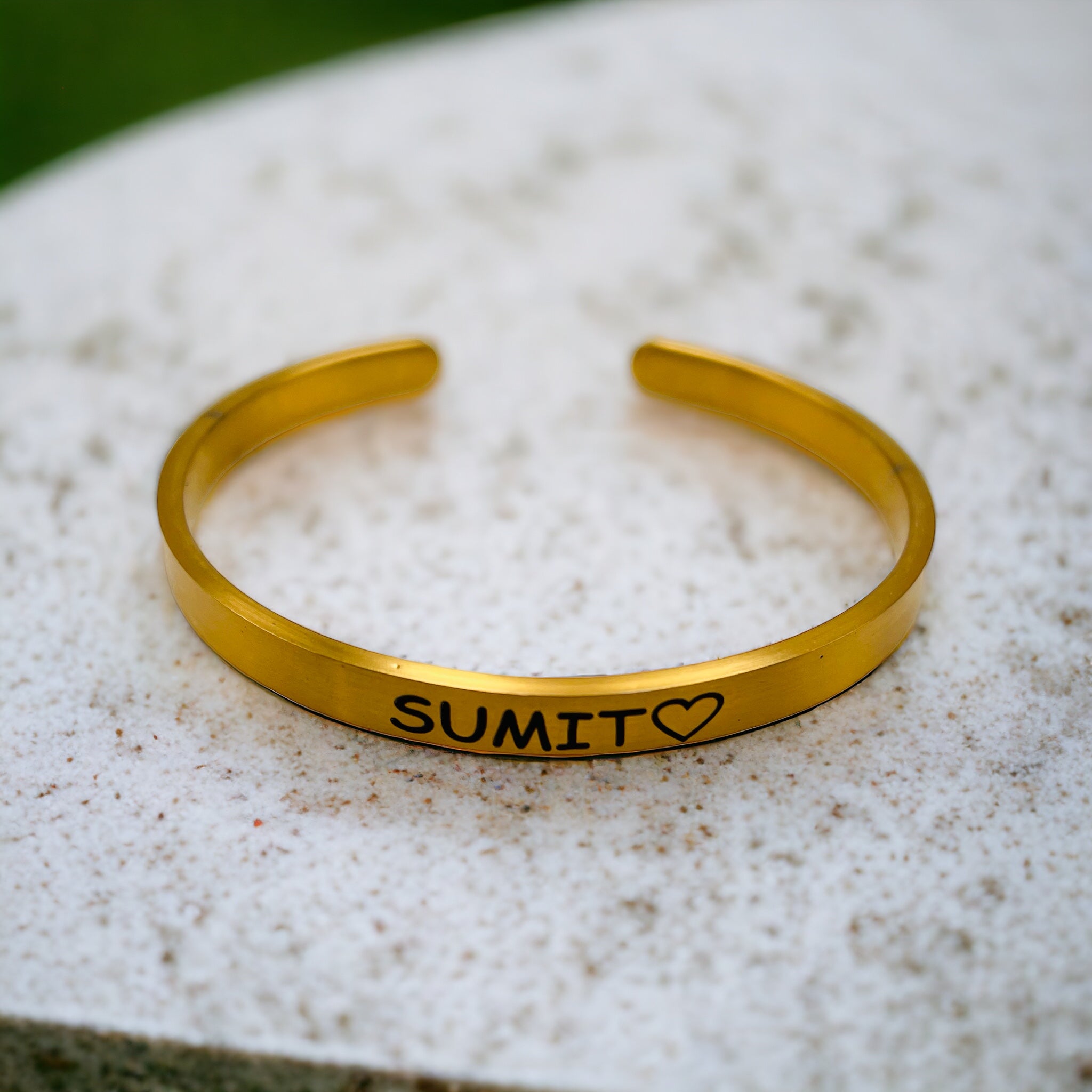 5mm Matte Finish 316 Surgical Stainless Steel Customized Personalised Laser Engraved Free Size Cuff Kada Bangle Bracelet Unisex