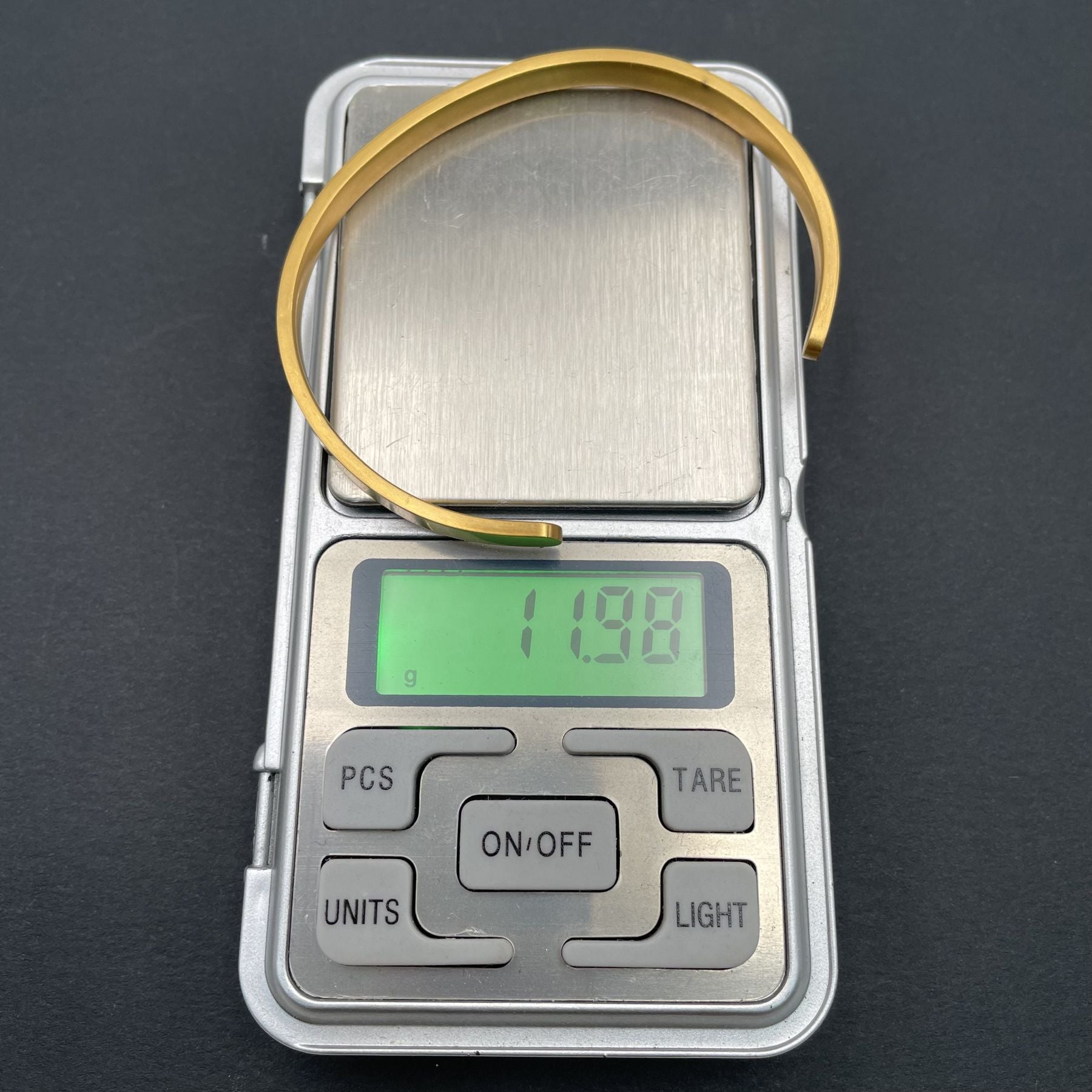 5mm Matte Finish 316 Surgical Stainless Steel Gold Free Size Cuff Kada Bangle Bracelet Unisex