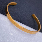 Screw Stainless Steel Gold Bangle Kada Cuff Unisex Bulk