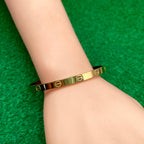 Screw Stainless Steel Gold Bangle Kada Cuff Unisex Bulk
