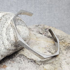 Stainless Steel Plain Silver Hexagon Cuff Kada For Women Bulk