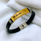 Customized Personalised Letter Engraved Id Wrist Band Bracelet Bulk