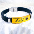 Customized Personalised Letter Engraved Id Wrist Band Bracelet Bulk