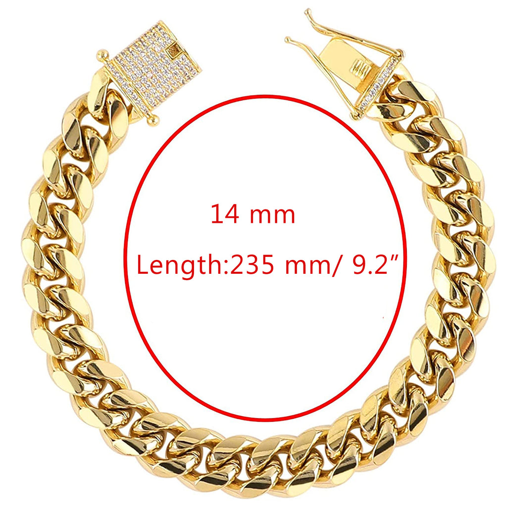 Hip Hop Iced Out Alloy Gold Rhinestone Gold Bracelet Links Men Bulk