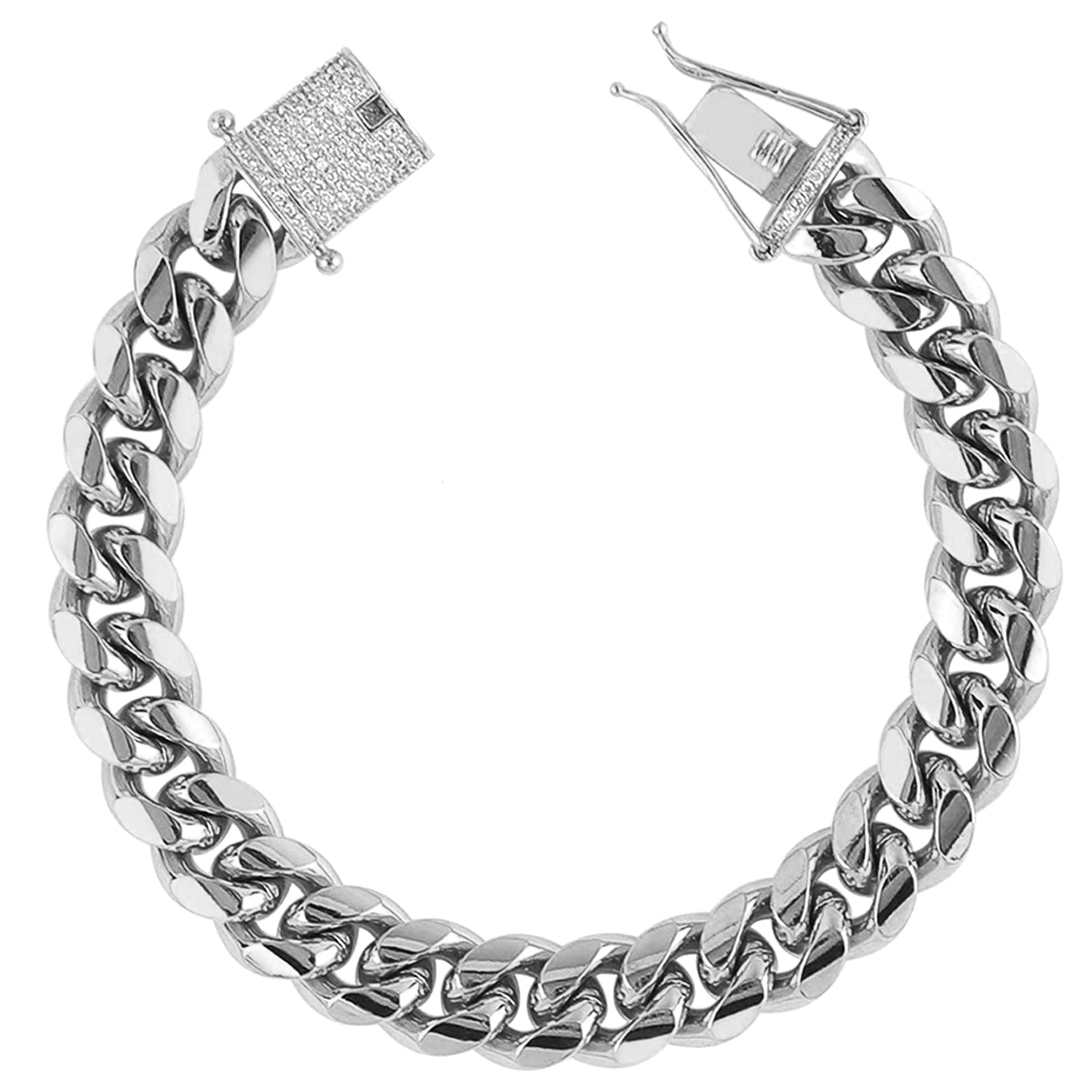Hip Hop Iced Out Alloy Gold Rhinestone Gold Bracelet Links Men Bulk