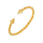 Nail Twisted 18K Gold Copper Adjustable Bangle Cuff For Women Bulk