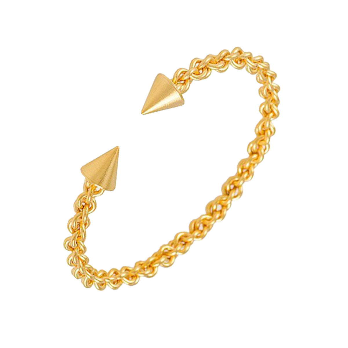 Nail Twisted 18K Gold Copper Adjustable Bangle Cuff For Women Bulk