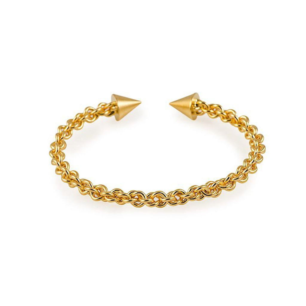 Nail Twisted 18K Gold Copper Adjustable Bangle Cuff For Women Bulk