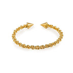 Nail Twisted 18K Gold Copper Adjustable Bangle Cuff For Women Bulk