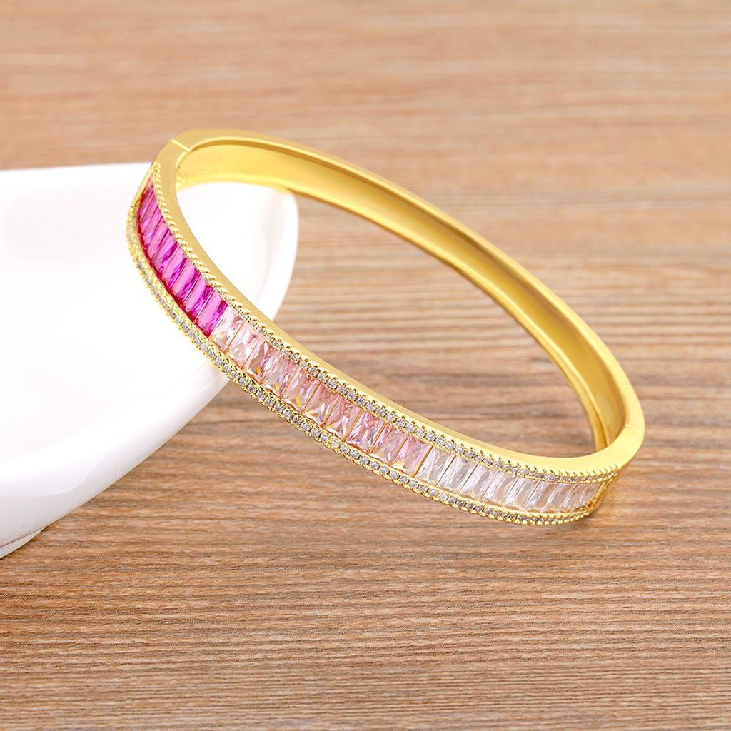 Graduating Shades Maroon With Pink Gold Openable Bangle Kada Bulk