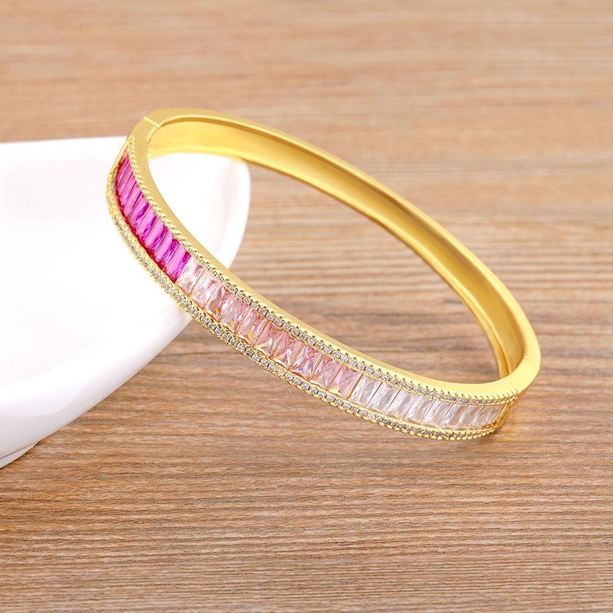 Graduating Shades Maroon With Pink Gold Openable Bangle Kada Bulk