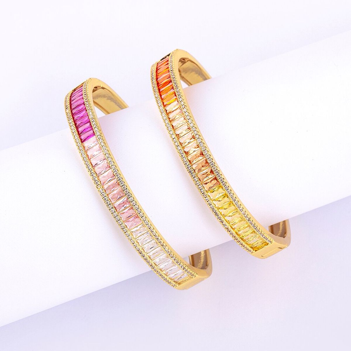 Graduating Shades Maroon With Pink Gold Openable Bangle Kada Bulk