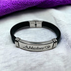 Customized Personalised Letter Engraved Id Wrist Band Bracelet Bulk