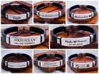 Customized Personalised Letter Engraved Id Wrist Band Bracelet Bulk