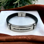Customized Personalised Letter Engraved Id Wrist Band Bracelet Bulk