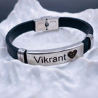 Customized Personalised Letter Engraved Id Wrist Band Bracelet Bulk