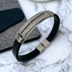 Customized Personalised Letter Engraved Id Wrist Band Bracelet Bulk