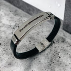 Customized Personalised Letter Engraved Id Wrist Band Bracelet Bulk