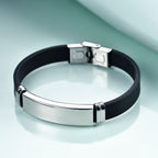 Customized Personalised Letter Engraved Id Wrist Band Bracelet Bulk