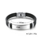 Customized Personalised Letter Engraved Id Wrist Band Bracelet Bulk