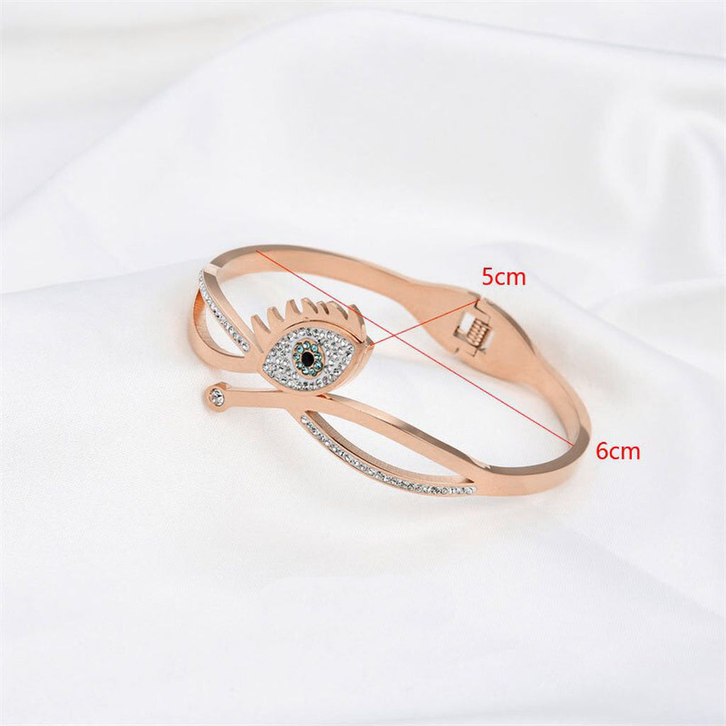 Cluster CZ 18K Rose Gold Stainless Steel Openable Kada Bulk