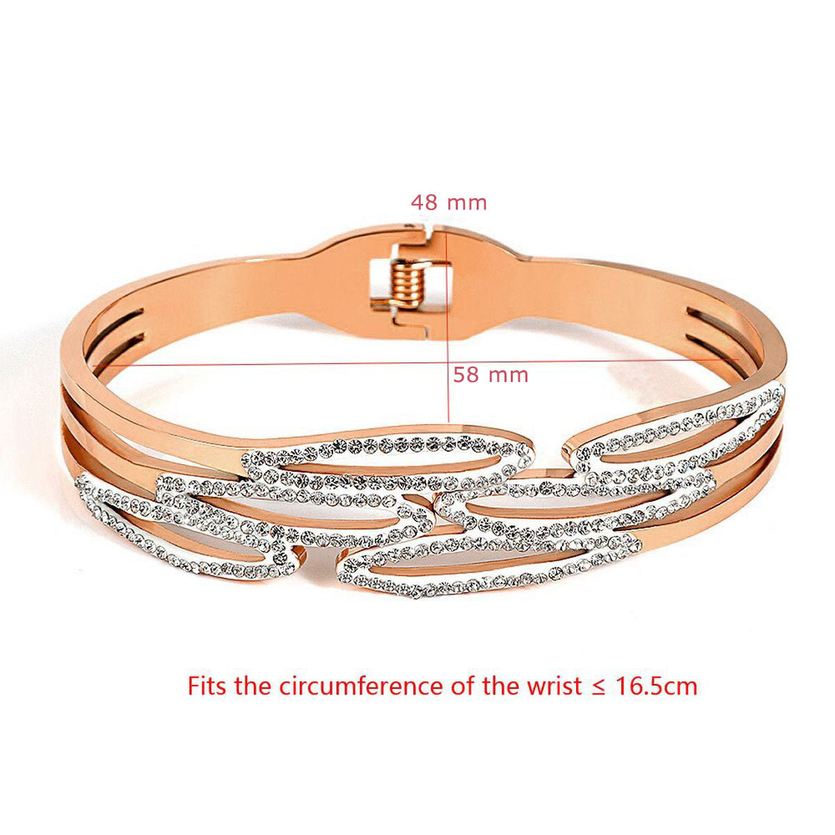 Cluster Cubic Zirconia 18K Gold Stainless Steel Openable Kada Bulk