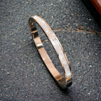 Mother Of Pearl CZ Rose Gold Stainless Steel Kada Bangle Bulk