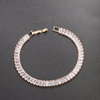 Silver Baguette CZ American Diamond CZ Tennis Bracelet Bulk