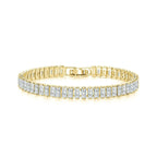 Silver Baguette CZ American Diamond CZ Tennis Bracelet Bulk