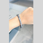 Checkered Baguette Cubic Zirconia 18K Gold Openable Kada Bangle Bulk