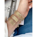 Love Heart Cubic Zirconia Copper 18K Gold Cuff Bangle For Women Bulk