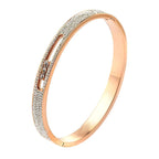 Dancing Zircons 18K Gold Stainless Steel Openable Kada Bangle Bulk